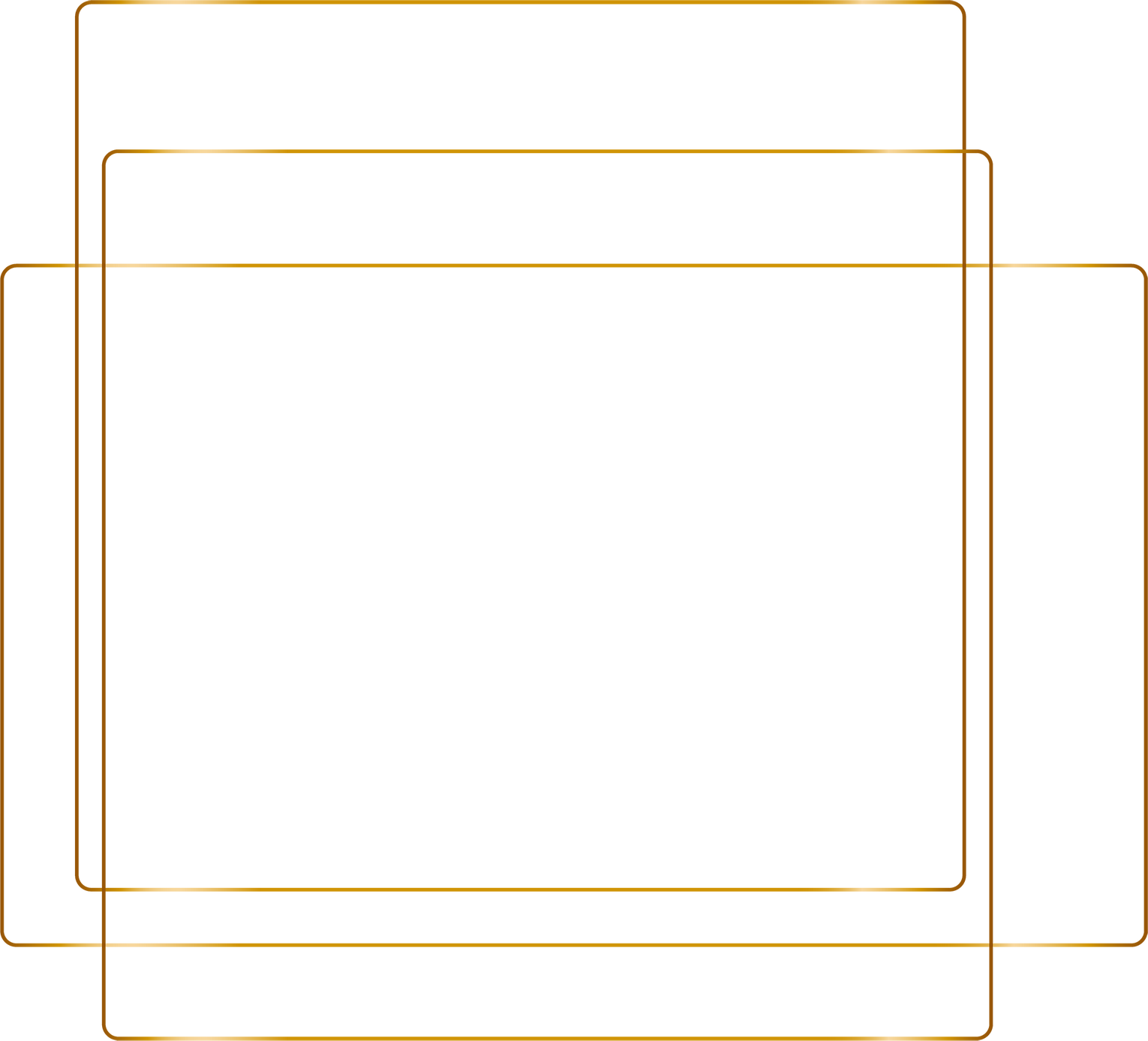 Square Golden Circle Border, Shiny Frame